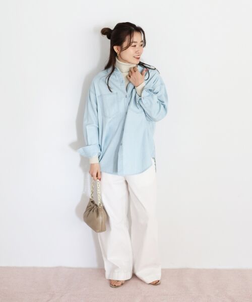 le.coeur blanc / ルクールブラン シャツ・ブラウス | エンブロイダリーカラーオーバーシャツ | 詳細8