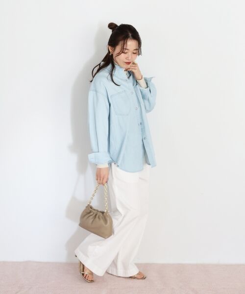 le.coeur blanc / ルクールブラン シャツ・ブラウス | エンブロイダリーカラーオーバーシャツ | 詳細9