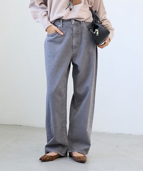 le.coeur blanc / ルクールブラン その他パンツ | カラーカツラギカーブパンツ（Ｌ／グレー）