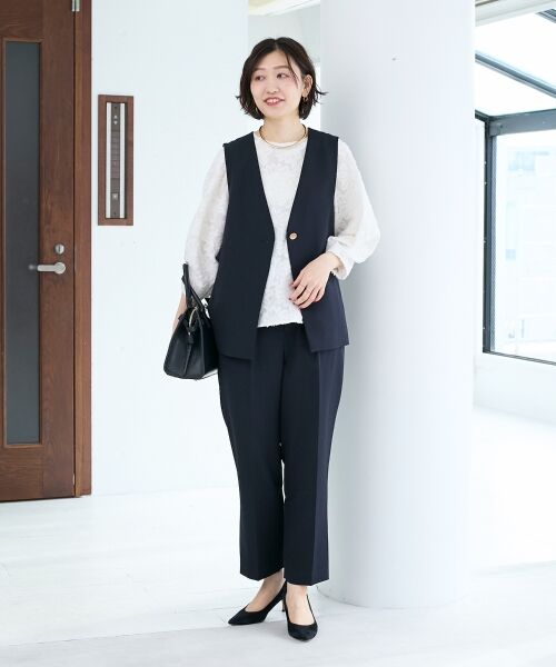 le.coeur blanc / ルクールブラン その他アウター | ツインクロスバックフリルジレ | 詳細19