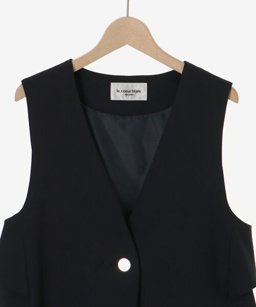 le.coeur blanc / ルクールブラン その他アウター | ツインクロスバックフリルジレ | 詳細24