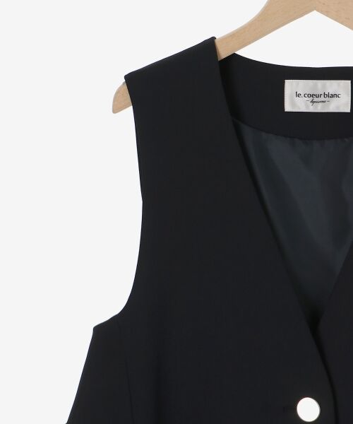 le.coeur blanc / ルクールブラン その他アウター | ツインクロスバックフリルジレ | 詳細25