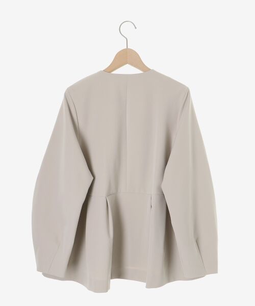 le.coeur blanc / ルクールブラン ノーカラージャケット | ツインクロスノーカラーペプラムジャケット | 詳細26