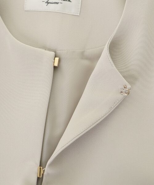 le.coeur blanc / ルクールブラン ノーカラージャケット | ツインクロスノーカラーペプラムジャケット | 詳細30