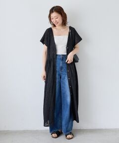 le.coeur blanc / ルクールブラン ロング・マキシ丈ワンピース | ジャガード2WAYシャツワンピース