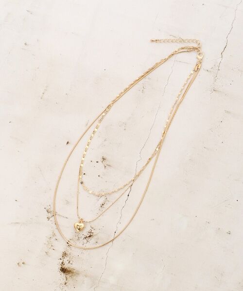 le.coeur blanc / ルクールブラン ネックレス・ペンダント・チョーカー | O ハートチャーム3連ネックレス | 詳細11