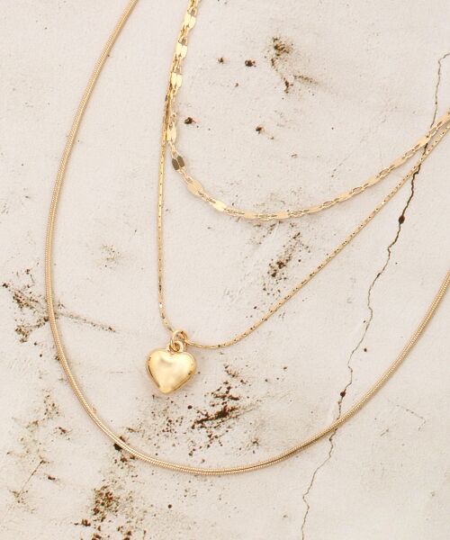 le.coeur blanc / ルクールブラン ネックレス・ペンダント・チョーカー | O ハートチャーム3連ネックレス | 詳細12