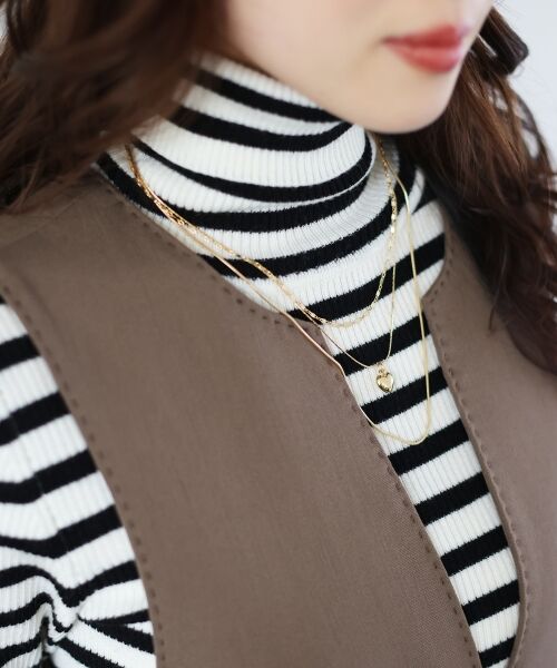 le.coeur blanc / ルクールブラン ネックレス・ペンダント・チョーカー | O ハートチャーム3連ネックレス | 詳細8