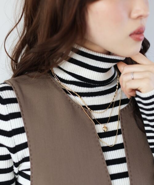 le.coeur blanc / ルクールブラン ネックレス・ペンダント・チョーカー | O ハートチャーム3連ネックレス | 詳細9