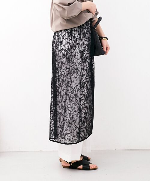le.coeur blanc / ルクールブラン ロング・マキシ丈スカート | Elisa Novelli レースラップスカート | 詳細10