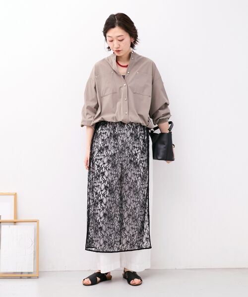 le.coeur blanc / ルクールブラン ロング・マキシ丈スカート | Elisa Novelli レースラップスカート | 詳細14