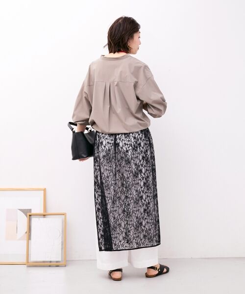 le.coeur blanc / ルクールブラン ロング・マキシ丈スカート | Elisa Novelli レースラップスカート | 詳細15