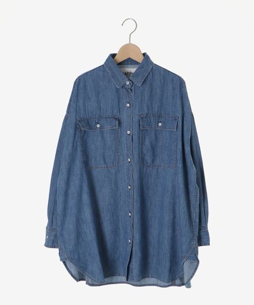 le.coeur blanc / ルクールブラン シャツ・ブラウス | Healthy DENIM Almond（ブルー）