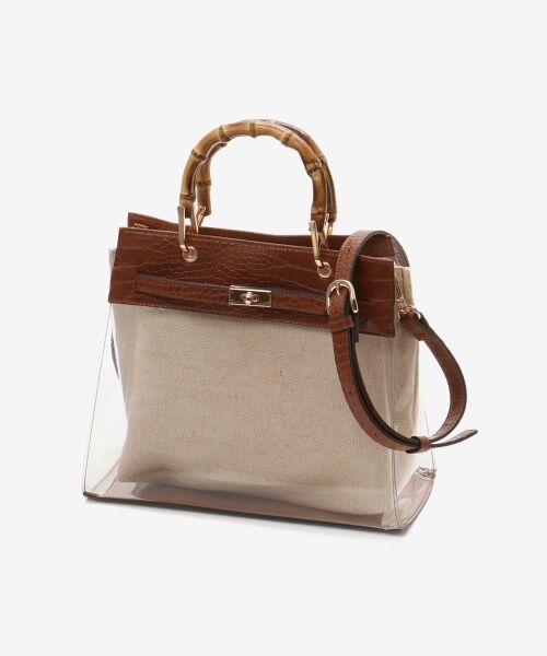 le.coeur blanc / ルクールブラン ハンドバッグ | バンブーハンドルクリアビニールバッグ | 詳細1