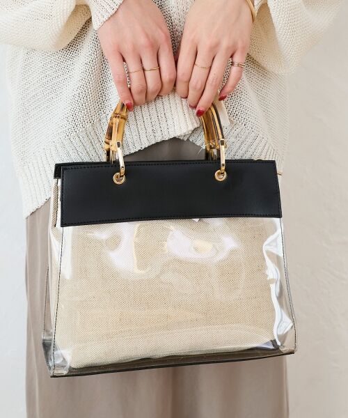 le.coeur blanc / ルクールブラン ハンドバッグ | バンブーハンドルクリアビニールバッグ | 詳細12