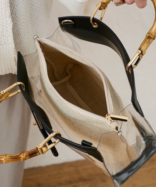 le.coeur blanc / ルクールブラン ハンドバッグ | バンブーハンドルクリアビニールバッグ | 詳細14