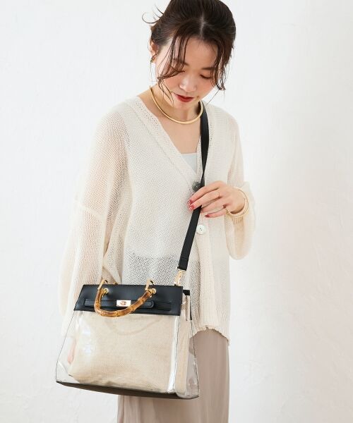 le.coeur blanc / ルクールブラン ハンドバッグ | バンブーハンドルクリアビニールバッグ | 詳細15