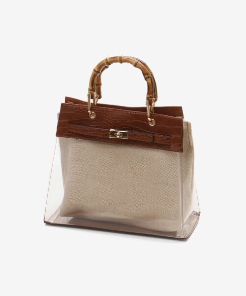 le.coeur blanc / ルクールブラン ハンドバッグ | バンブーハンドルクリアビニールバッグ | 詳細17
