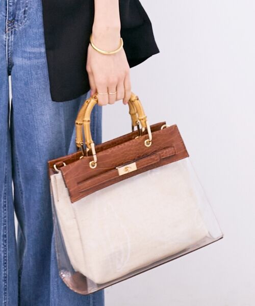 le.coeur blanc / ルクールブラン ハンドバッグ | バンブーハンドルクリアビニールバッグ | 詳細2