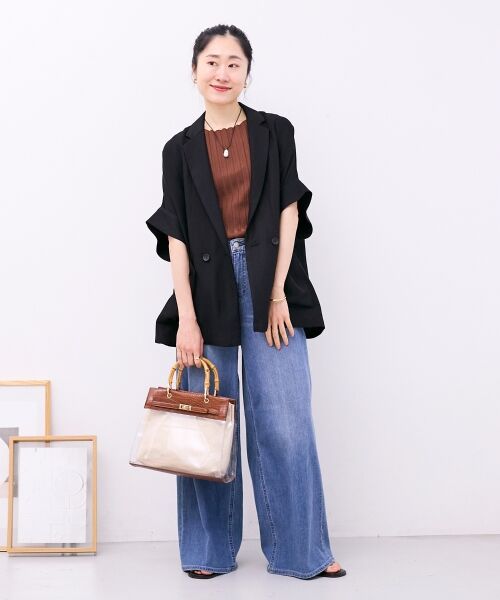 le.coeur blanc / ルクールブラン ハンドバッグ | バンブーハンドルクリアビニールバッグ | 詳細3