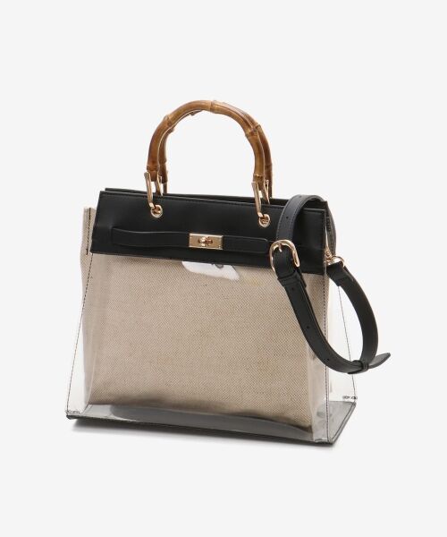 le.coeur blanc / ルクールブラン ハンドバッグ | バンブーハンドルクリアビニールバッグ | 詳細4
