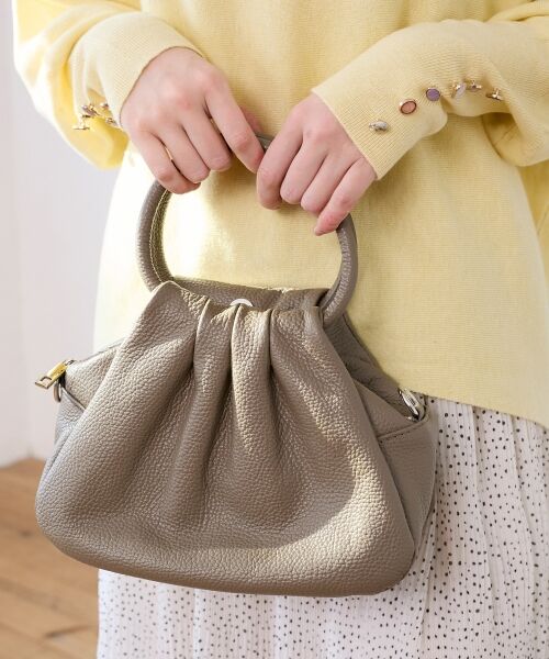le.coeur blanc / ルクールブラン ハンドバッグ | MILLELA FIRENZE ギャザーハンドルバッグ | 詳細13