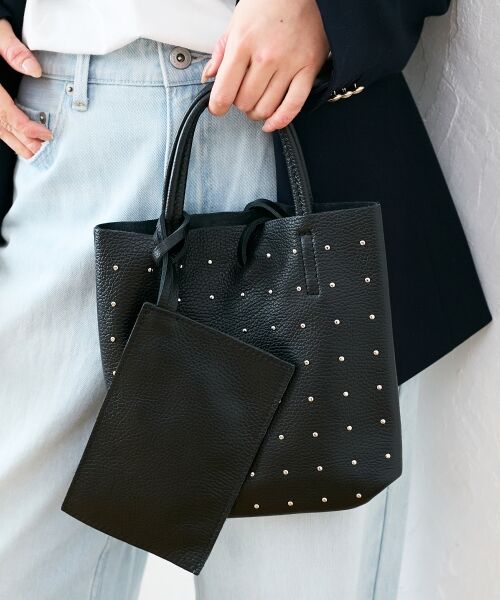 le.coeur blanc / ルクールブラン トートバッグ | MILLELA FIRENZE スタッズミニトートBAG（ブラック）