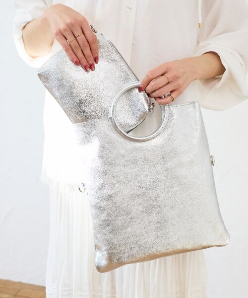 le.coeur blanc / ルクールブラン ハンドバッグ | MILLELA FIRENZE サークルハンドバッグ（シルバー）
