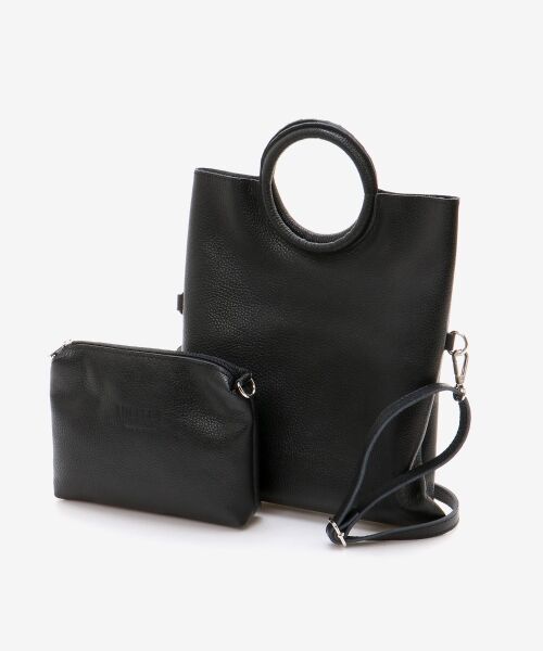 le.coeur blanc / ルクールブラン ハンドバッグ | MILLELA FIRENZE サークルハンドバッグ（ブラック）