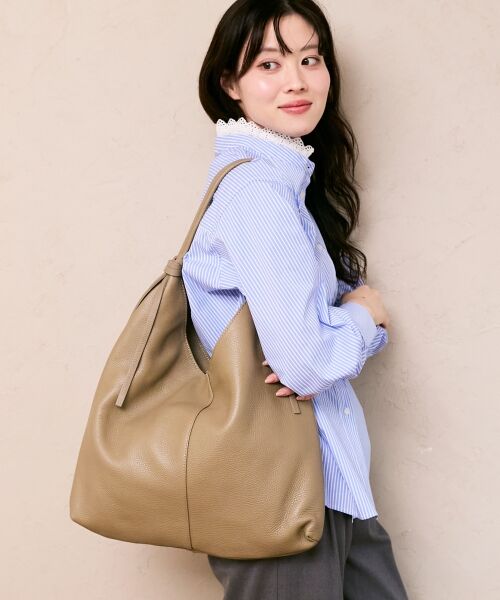 le.coeur blanc / ルクールブラン ショルダーバッグ | MILLELA FIRENZE ホーボーショルダーバッグ（グレージュ）