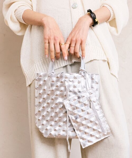 le.coeur blanc / ルクールブラン トートバッグ | MILLELA FIRENZE エンボス加工ミニトート | 詳細2