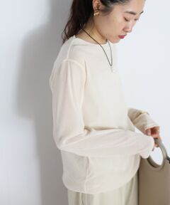 le.coeur blanc / ルクールブラン カットソー | シアーベロアロンT