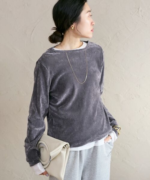 le.coeur blanc / ルクールブラン カットソー | シアーベロアロンT | 詳細16