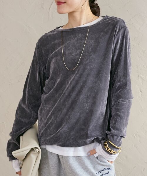 le.coeur blanc / ルクールブラン カットソー | シアーベロアロンT | 詳細19