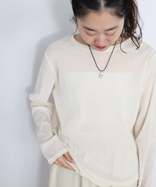 le.coeur blanc / ルクールブラン カットソー | シアーベロアロンT | 詳細28