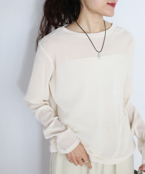 le.coeur blanc / ルクールブラン カットソー | シアーベロアロンT | 詳細29