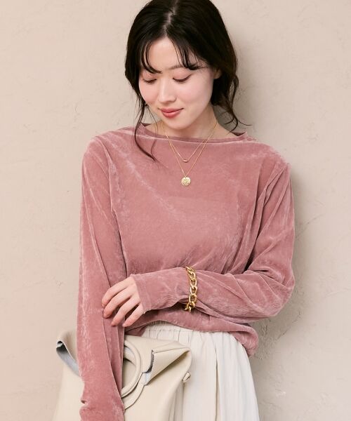 le.coeur blanc / ルクールブラン カットソー | シアーベロアロンT | 詳細4