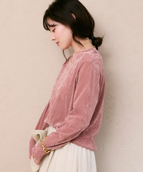 le.coeur blanc / ルクールブラン カットソー | シアーベロアロンT | 詳細5