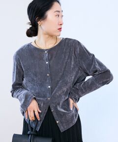 le.coeur blanc / ルクールブラン カーディガン・ボレロ | シアーベロアカーデ