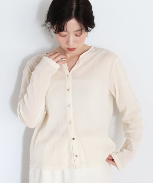 le.coeur blanc / ルクールブラン カーディガン・ボレロ | シアーベロアカーデ | 詳細2