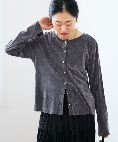 le.coeur blanc / ルクールブラン カーディガン・ボレロ | シアーベロアカーデ | 詳細21