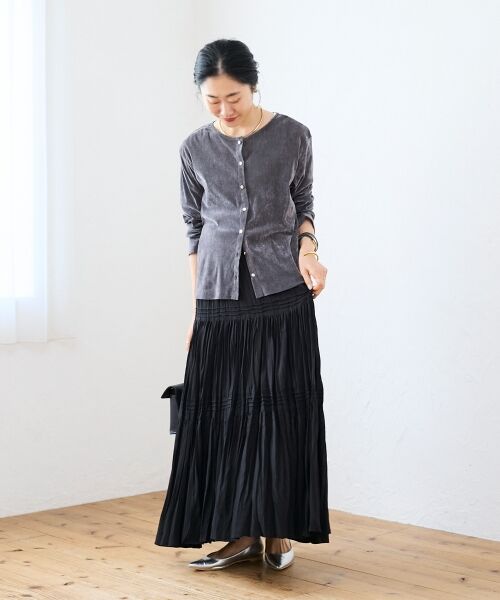 le.coeur blanc / ルクールブラン カーディガン・ボレロ | シアーベロアカーデ | 詳細26