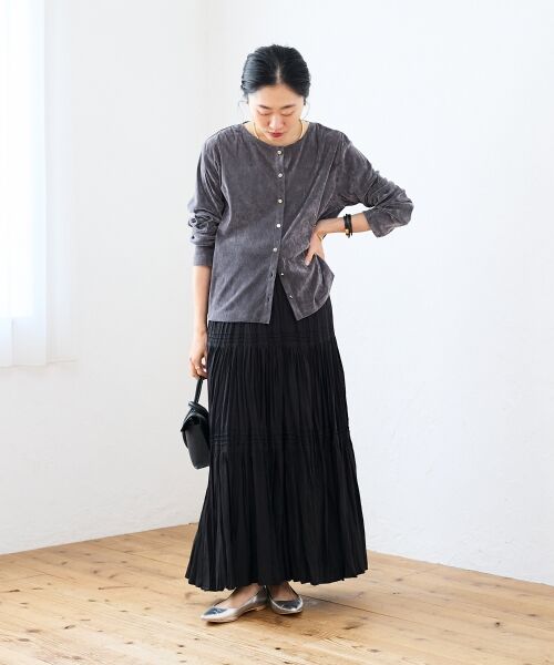 le.coeur blanc / ルクールブラン カーディガン・ボレロ | シアーベロアカーデ | 詳細30