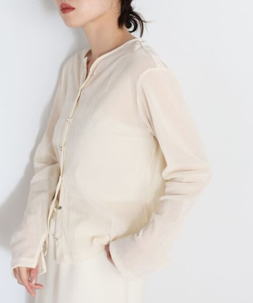 le.coeur blanc / ルクールブラン カーディガン・ボレロ | シアーベロアカーデ | 詳細5