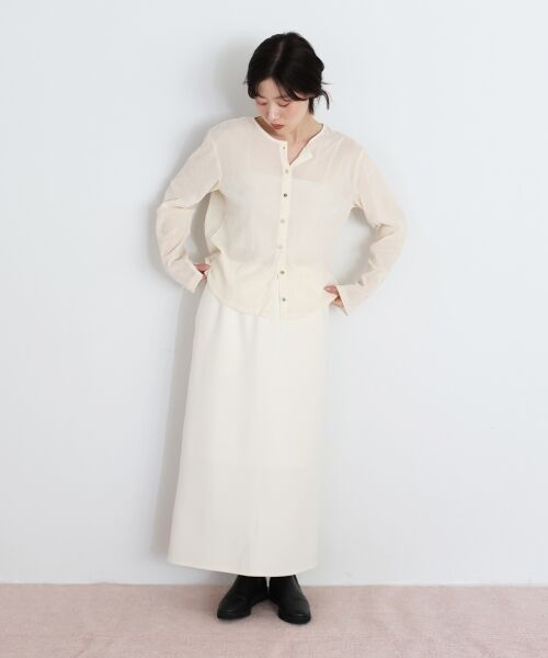 le.coeur blanc / ルクールブラン カーディガン・ボレロ | シアーベロアカーデ | 詳細7