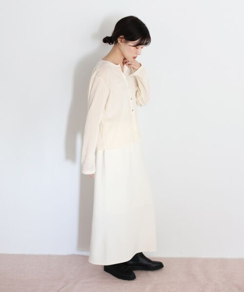 le.coeur blanc / ルクールブラン カーディガン・ボレロ | シアーベロアカーデ | 詳細9