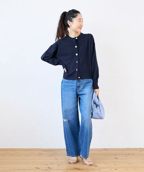 le.coeur blanc / ルクールブラン カーディガン・ボレロ | ビジューボタンカーディガン | 詳細10