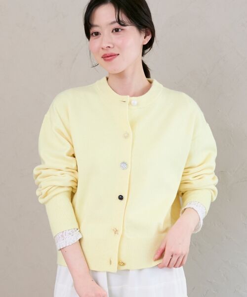 le.coeur blanc / ルクールブラン カーディガン・ボレロ | ビジューボタンカーディガン | 詳細15