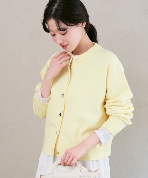 le.coeur blanc / ルクールブラン カーディガン・ボレロ | ビジューボタンカーディガン | 詳細16