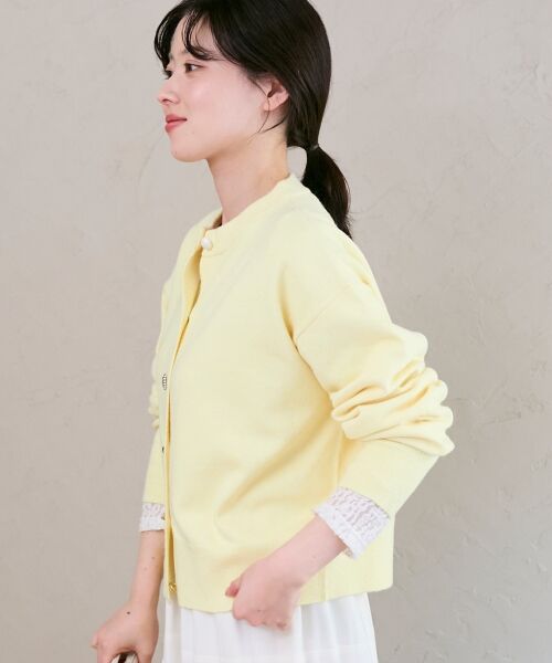 le.coeur blanc / ルクールブラン カーディガン・ボレロ | ビジューボタンカーディガン | 詳細19